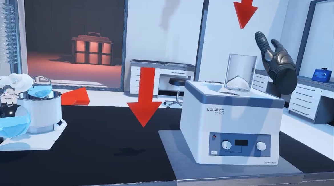 Interazione in VR nel laboratorio di training