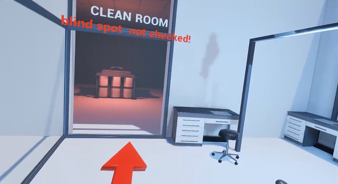 Interazione in VR nel laboratorio di training