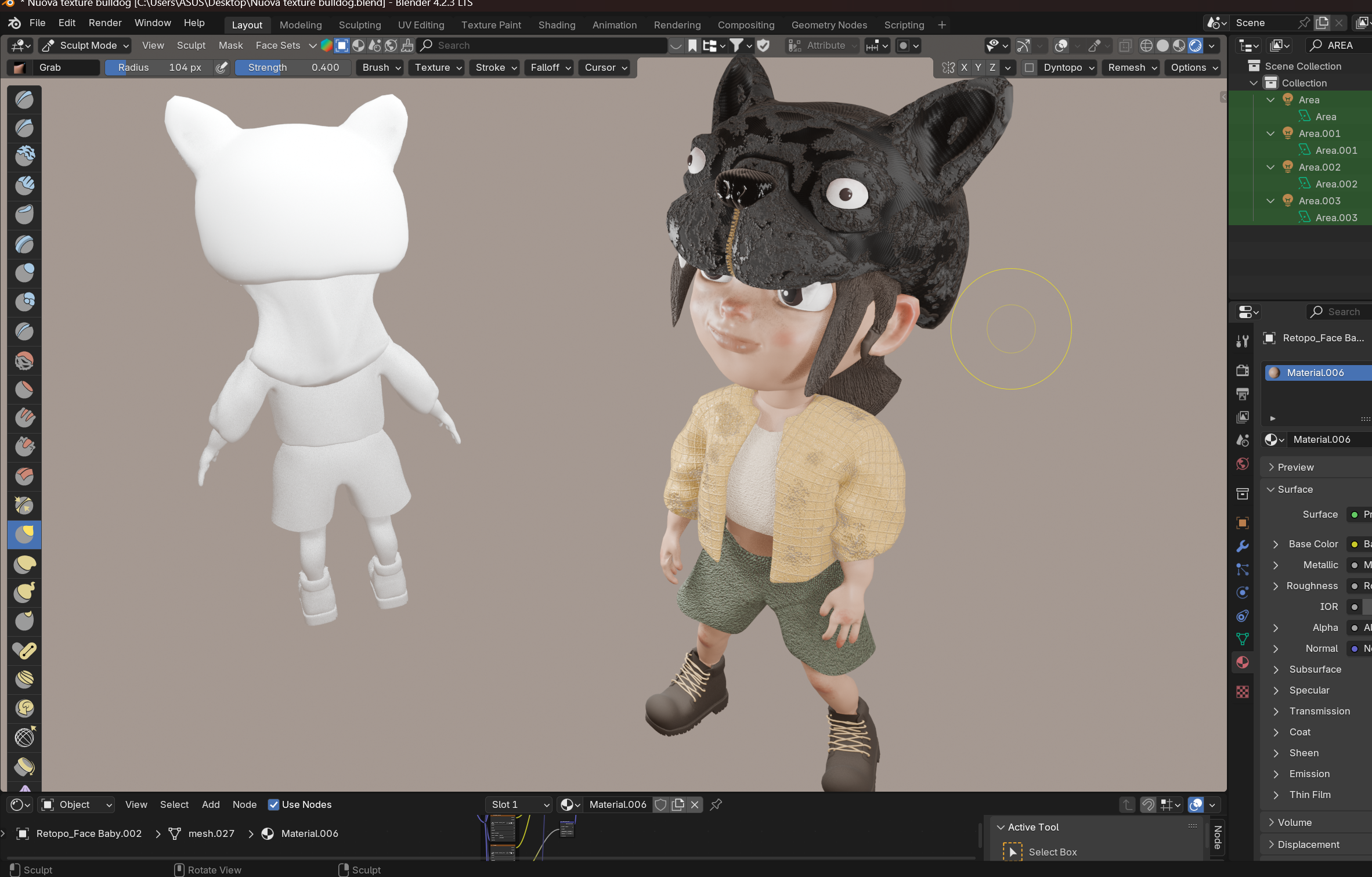 Texturing del personaggio in Substance Painter
