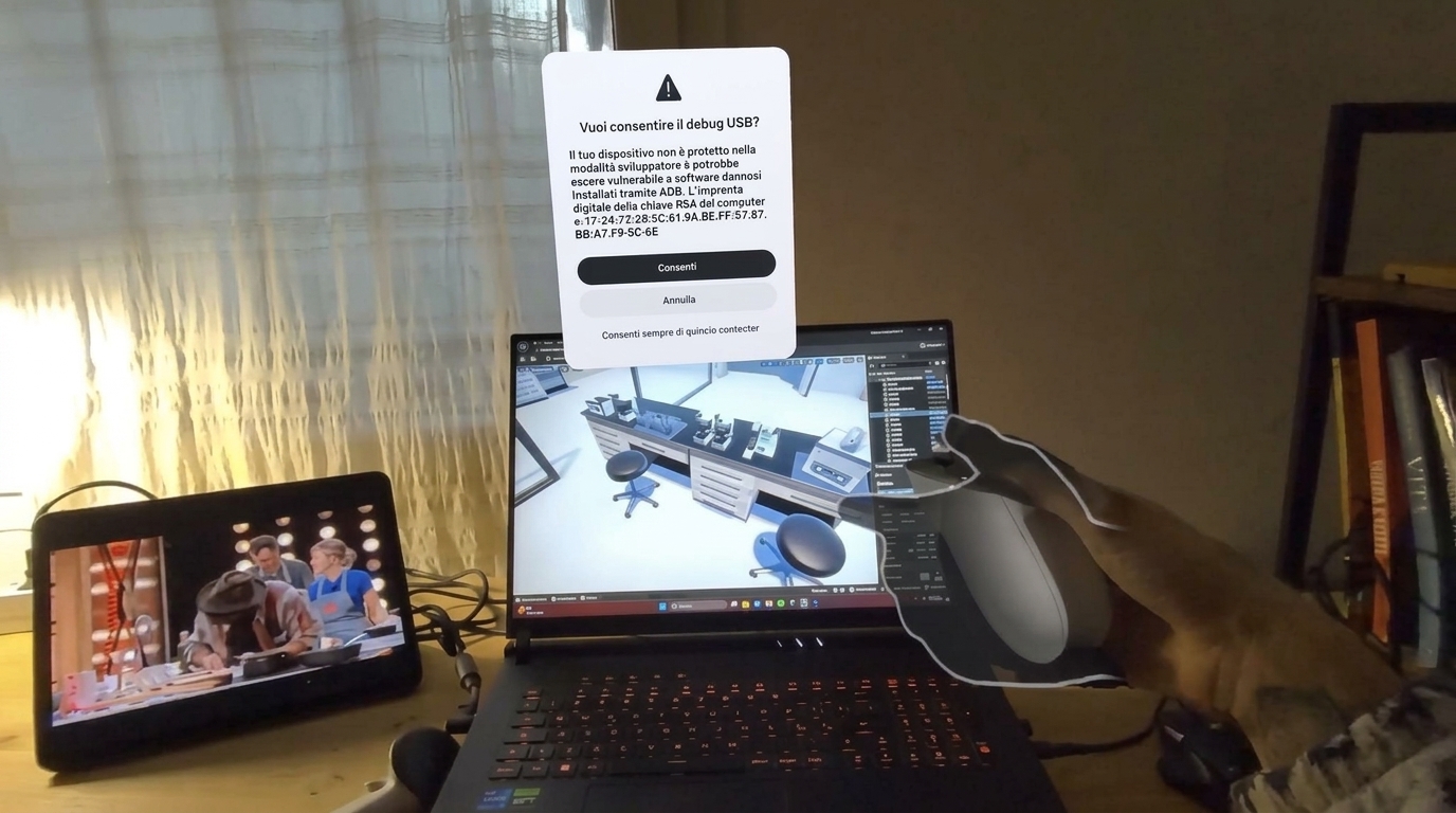 Setup di lavoro con build in Unreal Engine e debug su Meta Quest 3